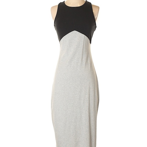 Athleta Dresses & Skirts - Athleta 100% Cotton Black and Grey Long Dress